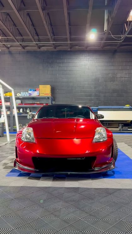 Nissan 350Z — Metallic Gem Red wrap — The Tint Kings, Santa Maria